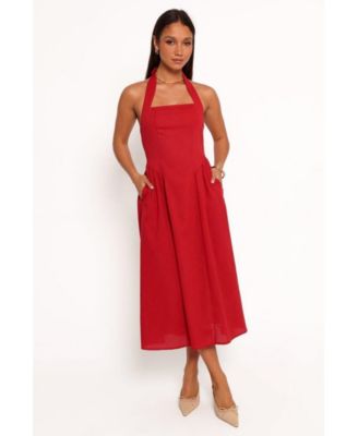 Women's Ramona Halterneck Midi Dress - Red