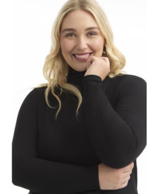 Women's June + Vie Ribbed Mock Neck Top