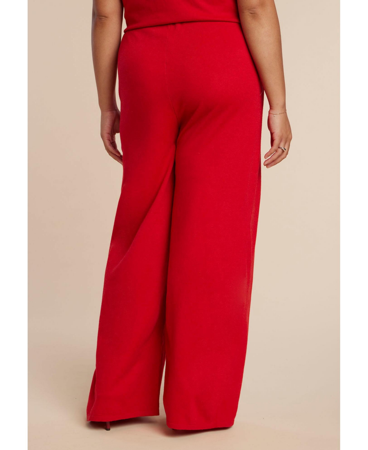 Eloquii Elements Women's Plus Size Knit Wide Leg Sweater Pant