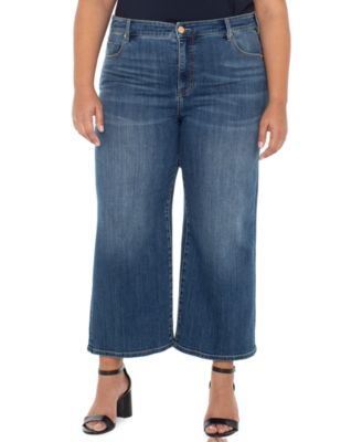 Liverpool Los Angeles - Plus Size High Rise Cropped Wide Leg Jeans