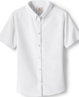 Girls Short Sleeve Oxford Dress Shirt