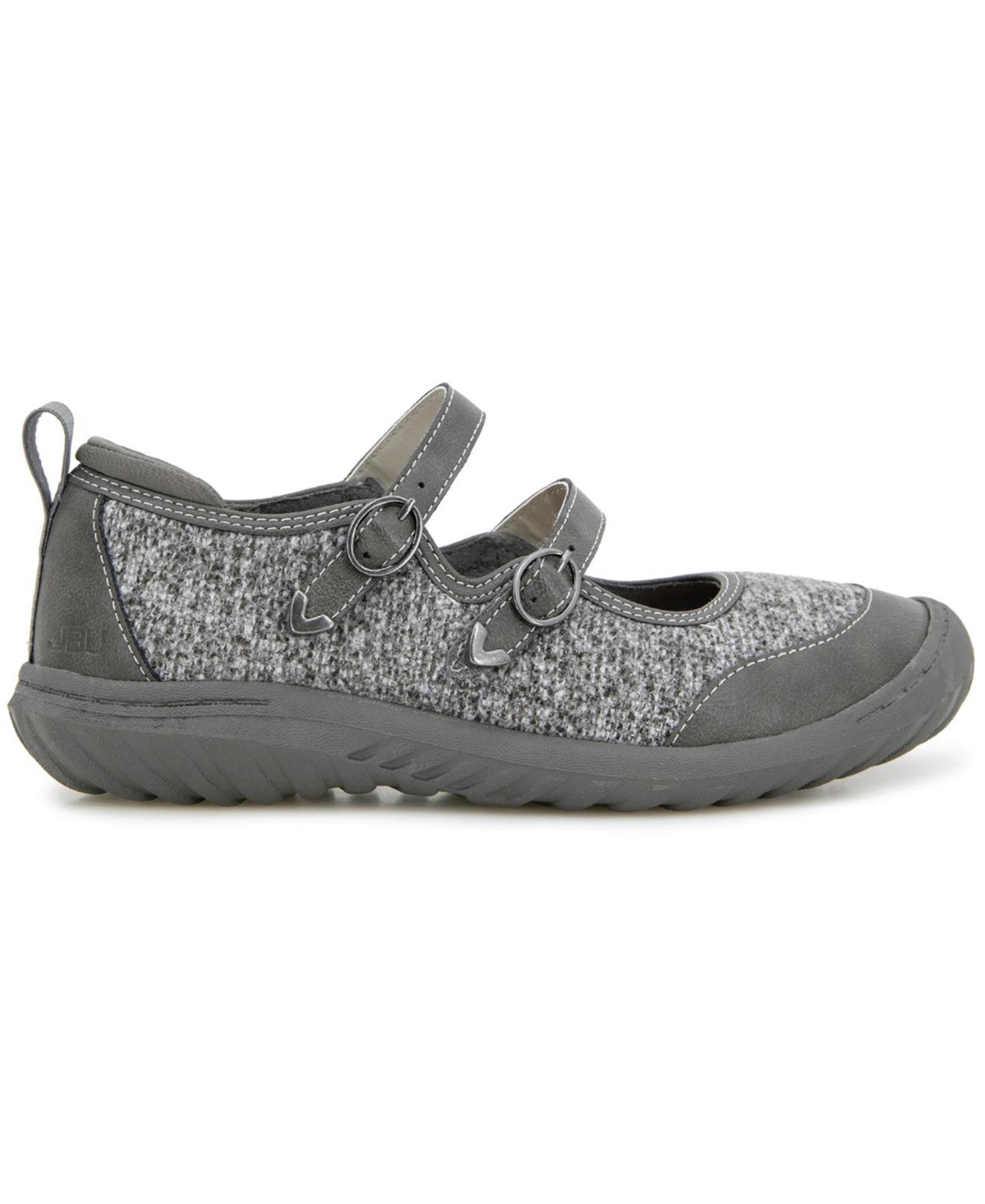 Jbu Women's Nina Slip On Mary-jane Flats In Gray