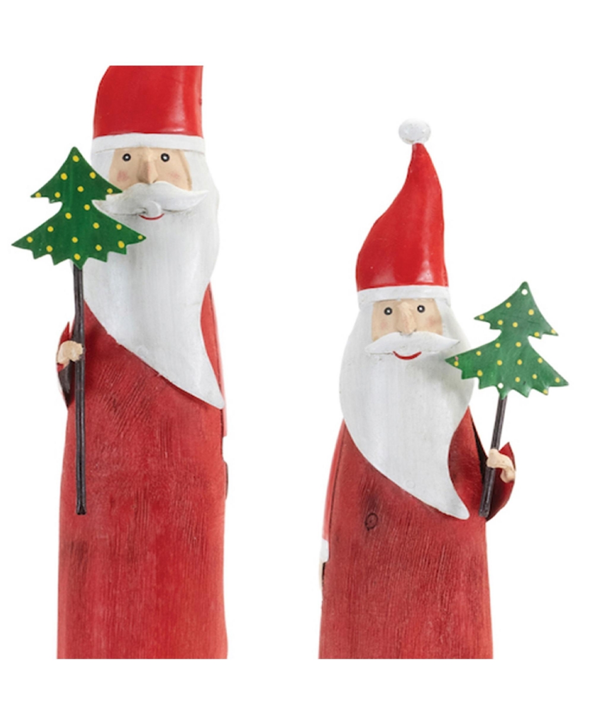Set of 2 Santa Figurines – Perfect Holiday Decorations for Home and Garden