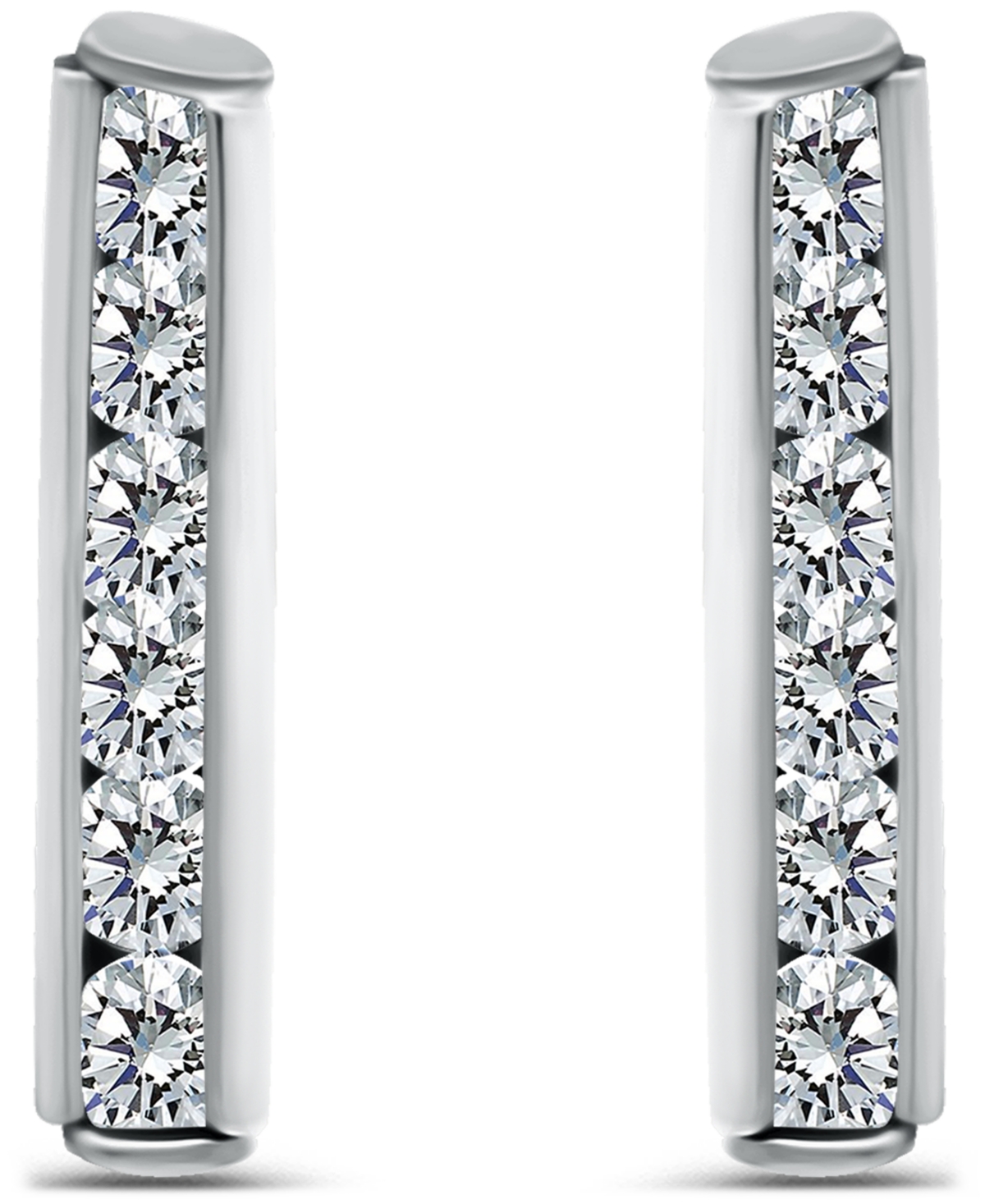 Giani Bernini Cubic Zirconia Set Bar Post Earrings (5/8 Ct. T.w.) In 18k Gold Over Sterling Silver, Macy's Exclusi In Metallic