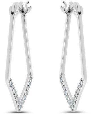Cubic Zirconia Hoop Earrings (1/2 ct. t.w.) in 18K Gold Over Sterling Silver, Macy's Exclusive