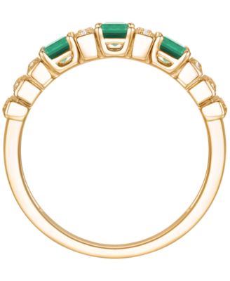 Gemstone and Diamond Ring (1/6 ct. t.w.) in 14K White Gold and (also in 14K Gold)