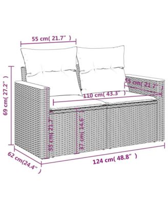 Garden Sofa Black, Blue