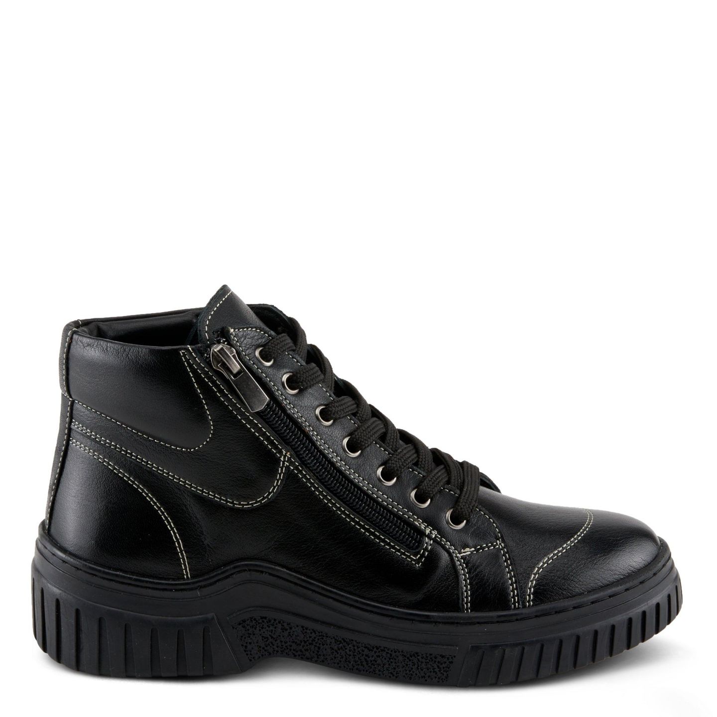 Женские кроссовки Spring Step Azura Loeva Leather High-Top Sneaker Boot with Removable Insole and Zipper Access, цвет: Чёрный — фото 5