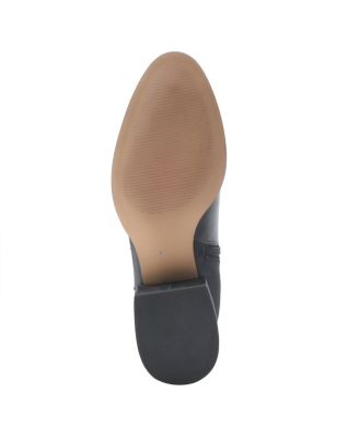 Rider Over-the-Knee Leather Boot with Stretch Back Panel and Leather-Wrapped Heel