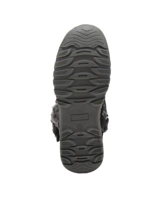 Achieve Suede Water Resistant Cold Weather Boot with Faux Fur Trim and Buckles