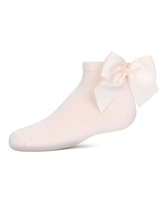 Little Girls Bow-on-Back Cotton-Rich Anklet Sock
