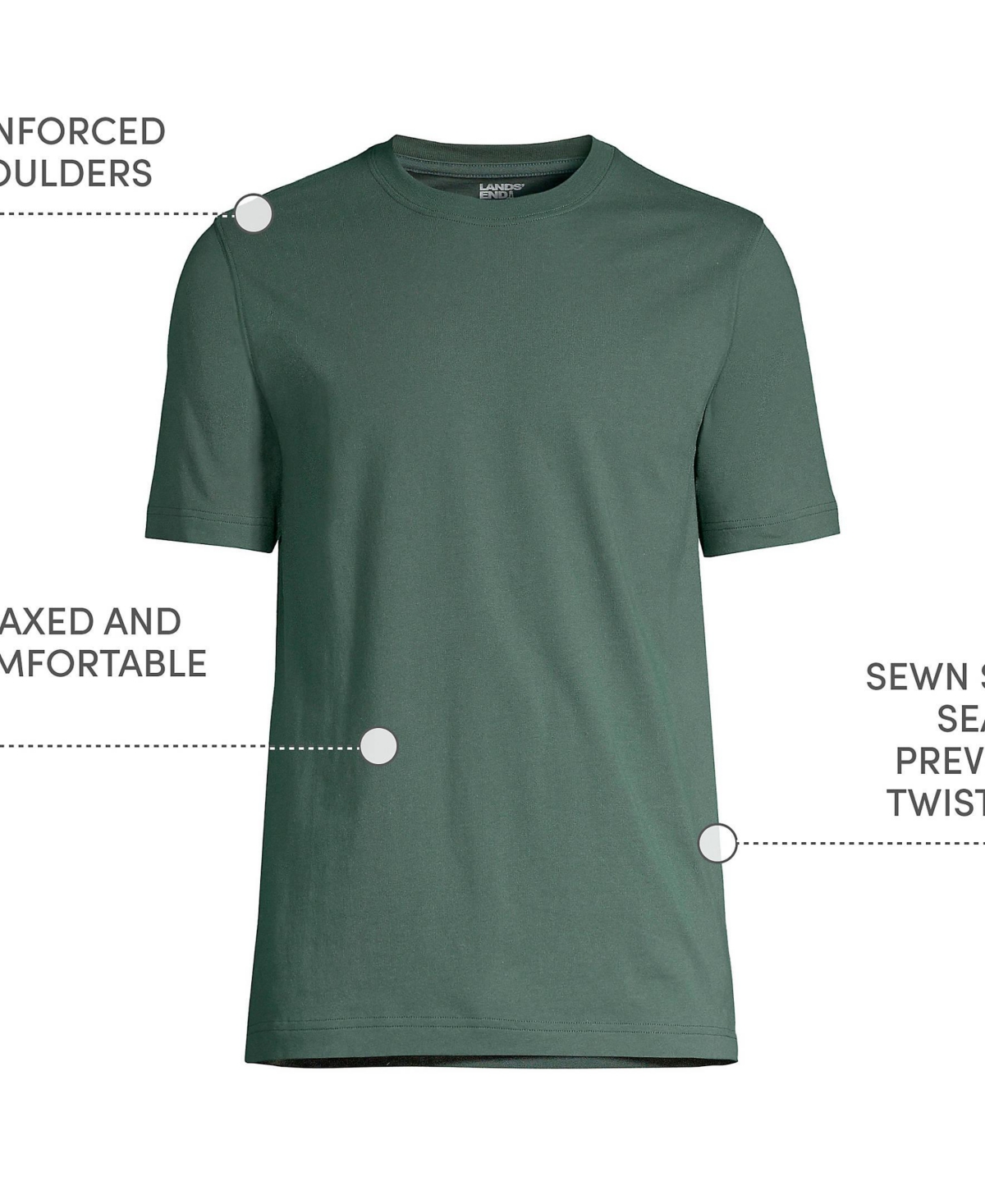 Lands' End Men's Super-t Short Sleeve T-Shirt