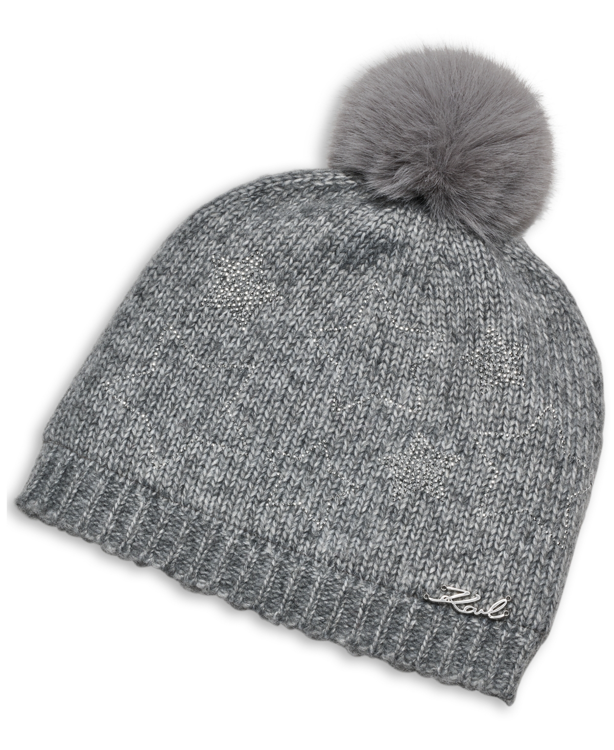 Karl Lagerfeld Paris Women's Studded Star Detail Beanie