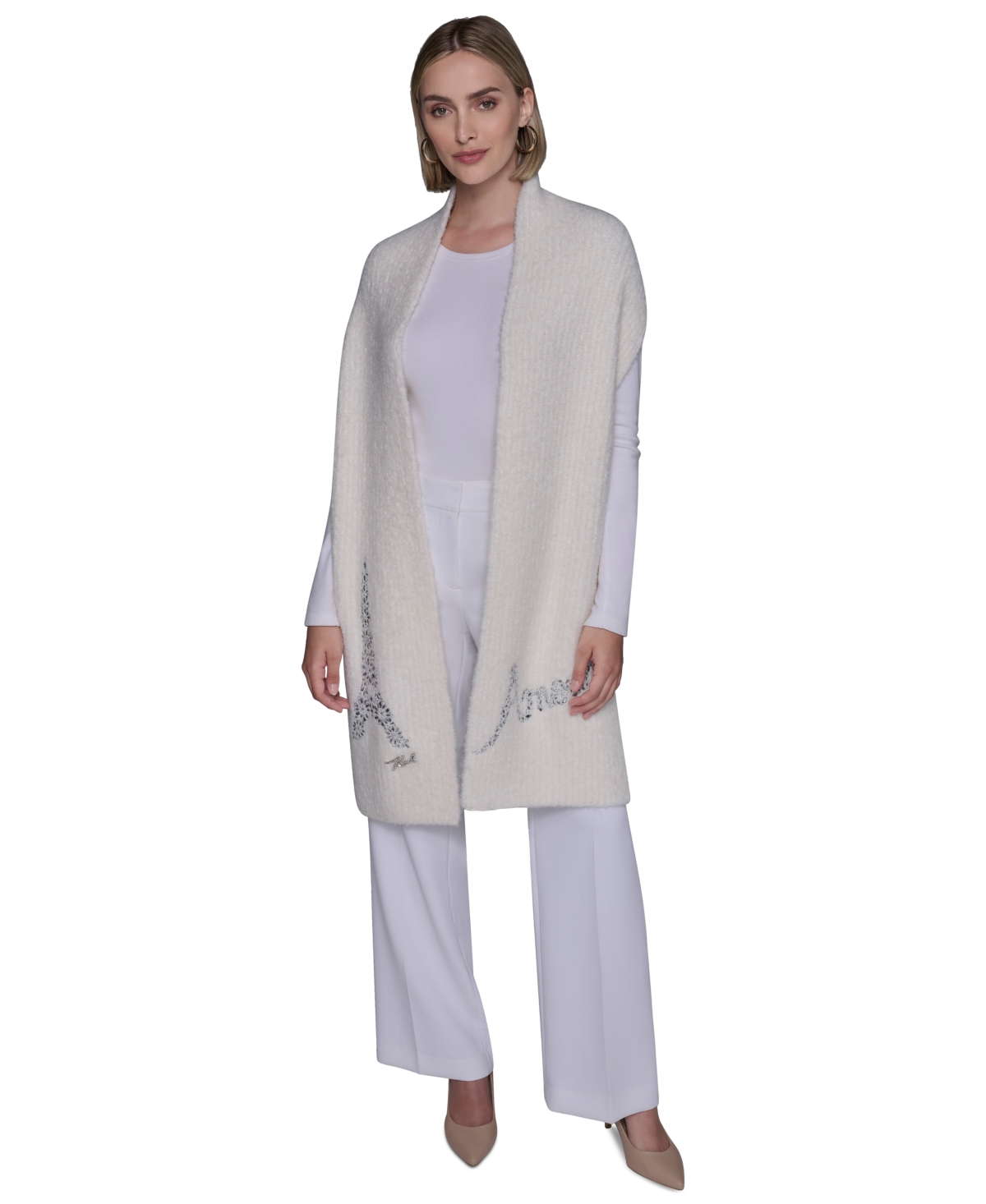 Karl Lagerfeld Paris Women's Embellished Scarf