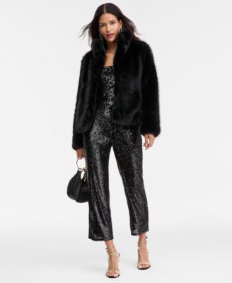 Women's Sequin Strapless Jumpsuit, Macy's Exclusive