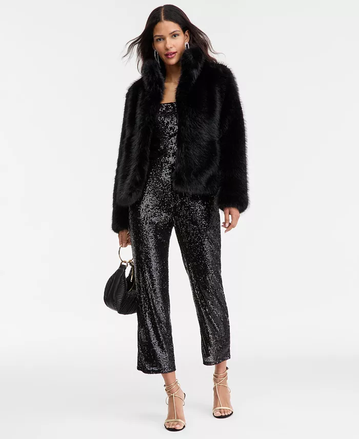 Women's Sequin Strapless Jumpsuit - thumbnail 2