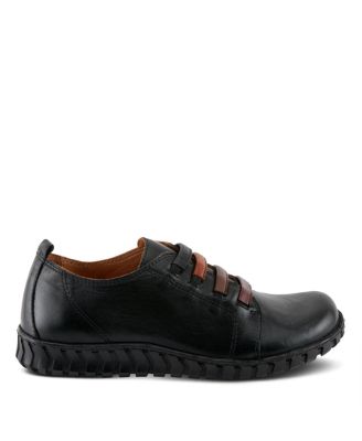 Emmalina Leather Slip-On Shoe with Removable Insole and No-Tie Elastic Laces