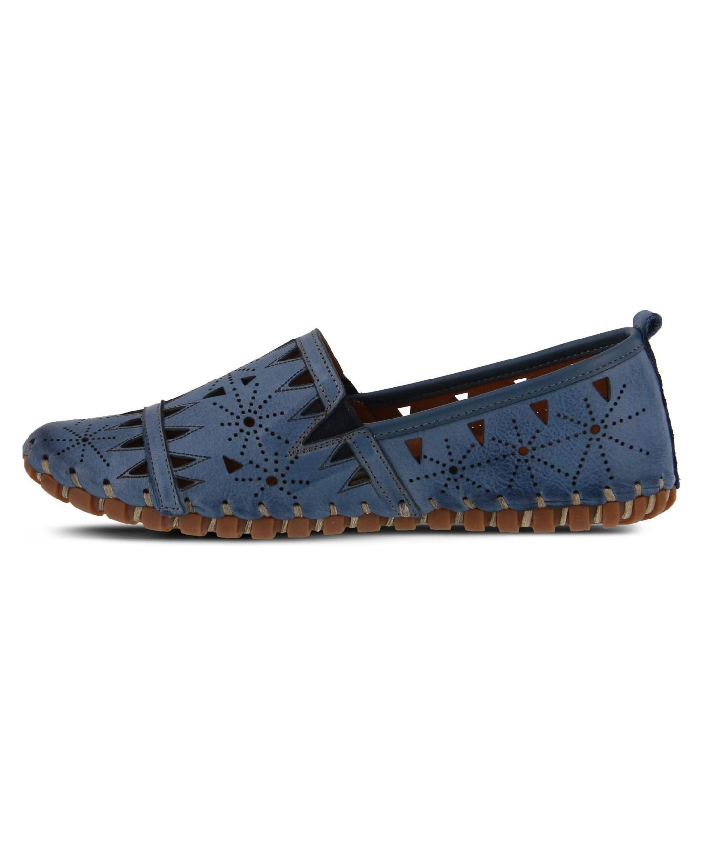 Женские туфли Spring Step Fusaro Slip-On Loafer with Leather Upper, цвет: Синий — фото 2