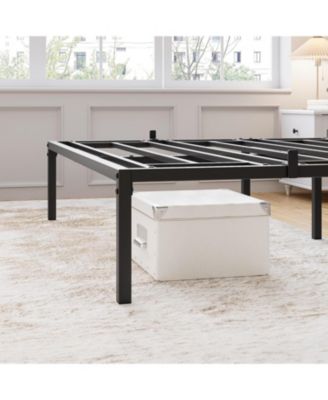 16 Inch Queen Bed Frame No Box Spring Needed, Heavy Duty Metal Platform Bed Frame Queen Size for Bedroom Easy Assembly, Noise Free, Black, Queen
