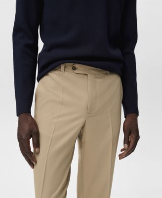 Men's Pleated Slim-Fit Pants