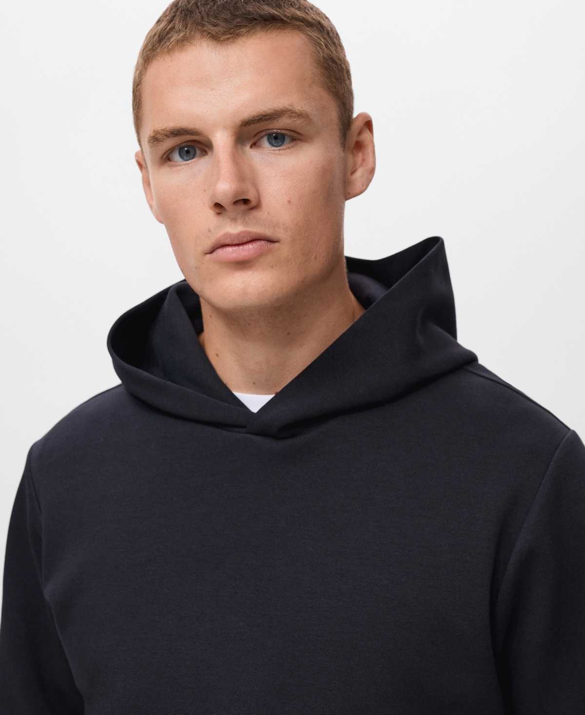 Mango Men's Regular-fit Hoodie In Blue