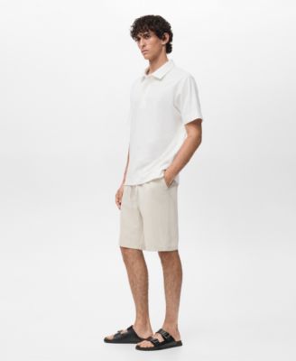 Men's Structured Knitted Polo Shirt