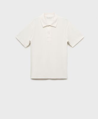 Men's Textured Knitted Polo Shirt