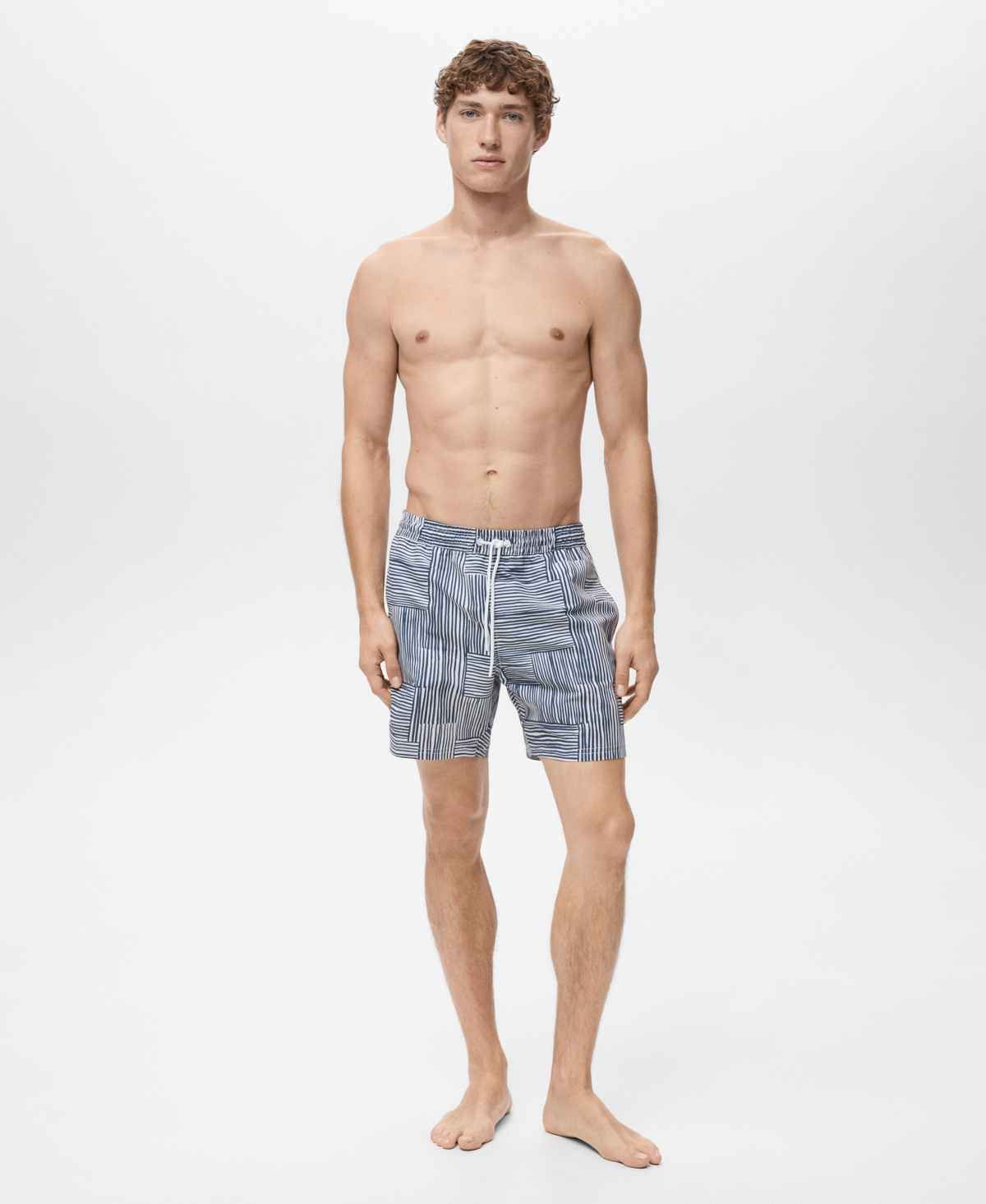 Mango Men's Multi-Striped Swimsuit