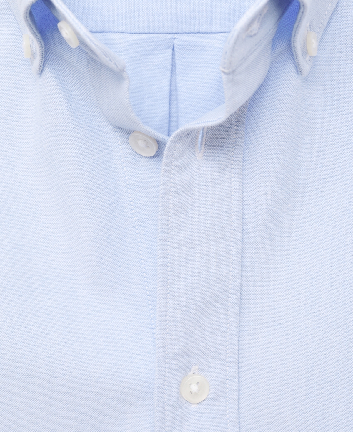 Mango Men's Cotton Oxford Shirt In Blue