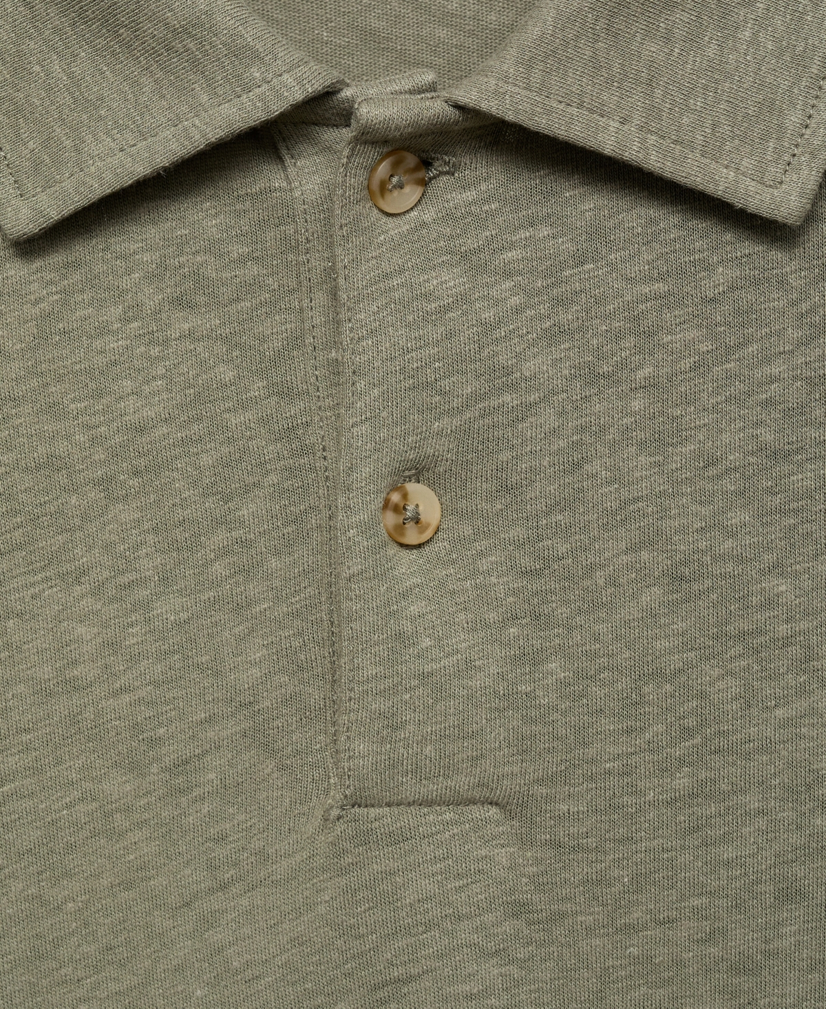 Mango Slim Fit Linen Blend Jersey Polo In Green