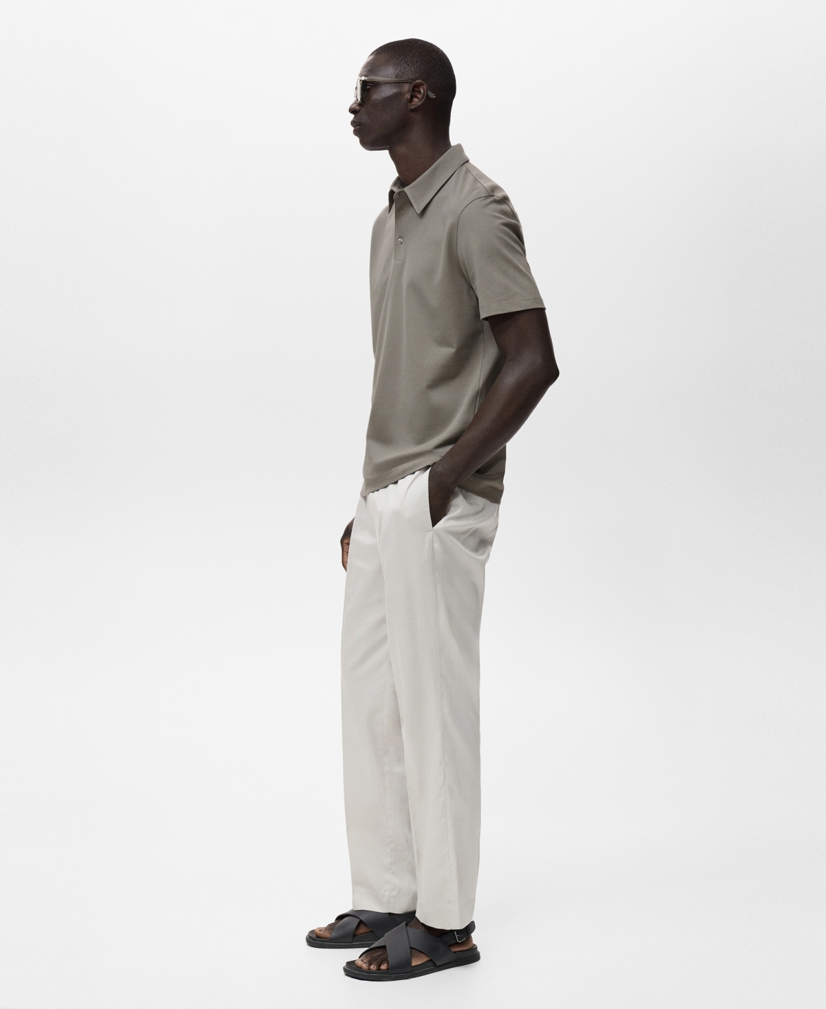Mango Men's Cotton Pique Polo Shirt In Brown