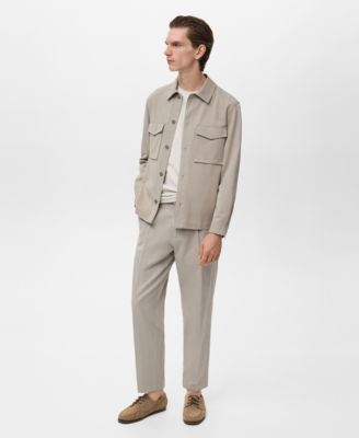 MANGO - Men's Pockets Lyocell Cotton Jacket