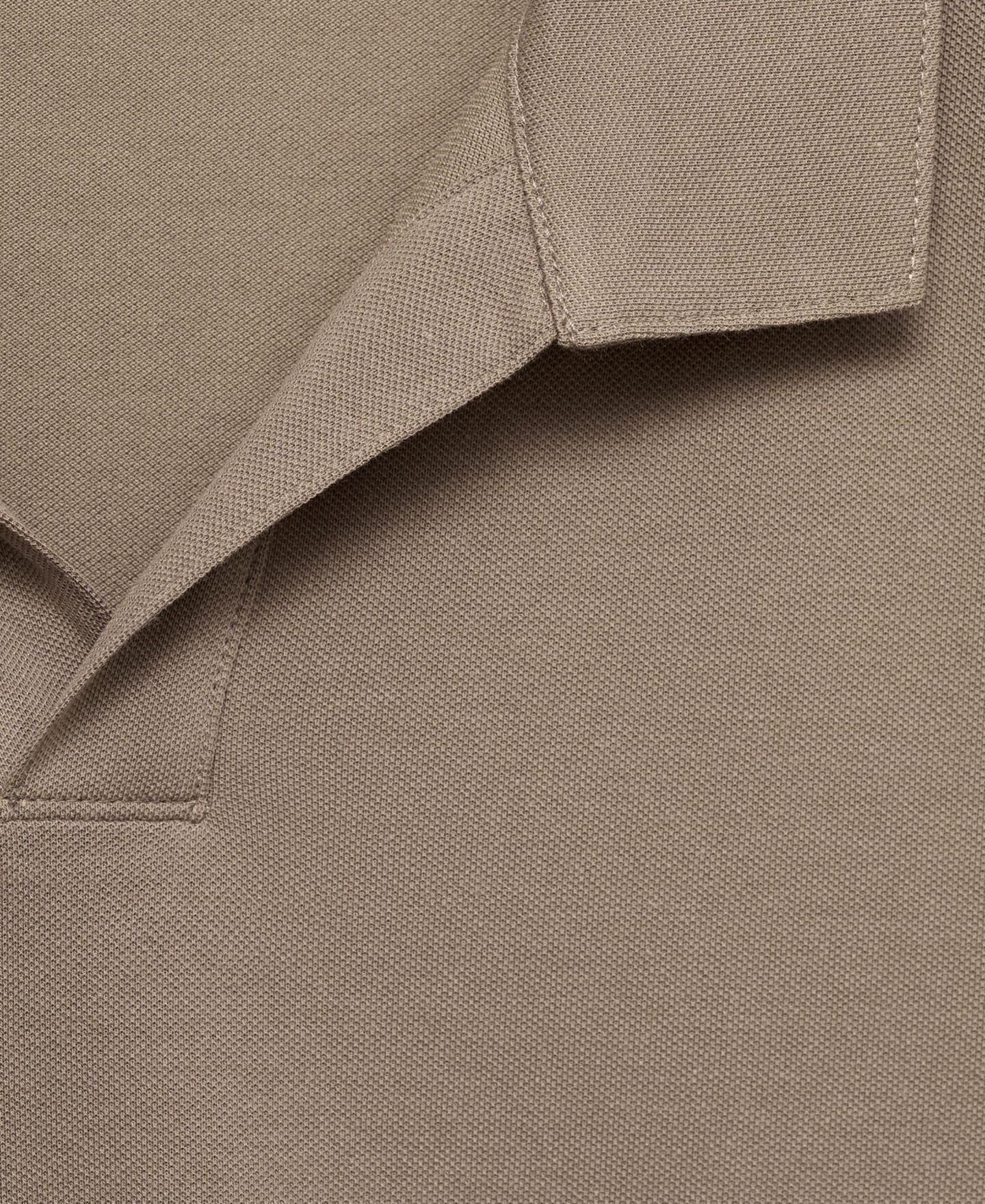 Мужское поло Mango Cotton Pique Polo, цвет: Коричневый — фото 5