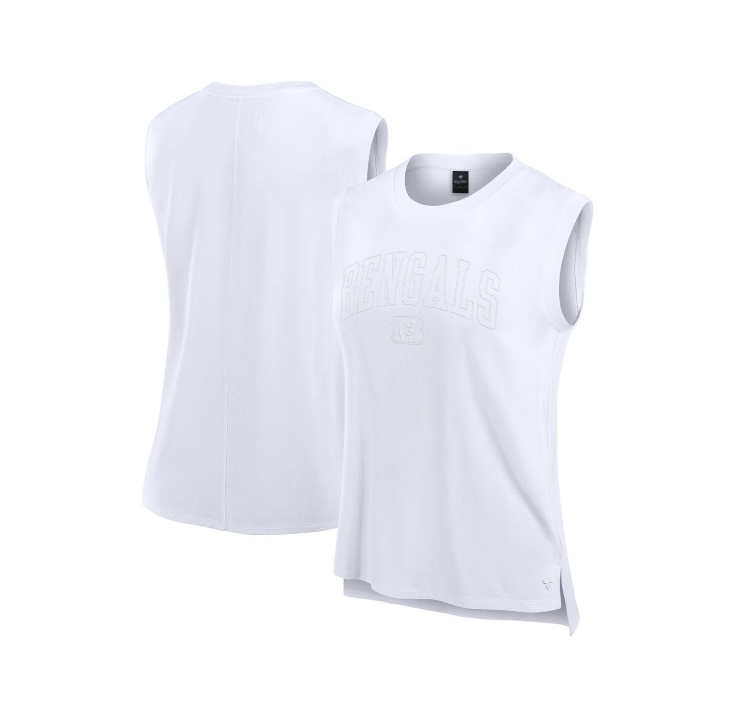 Women's White Cincinnati Bengals Studio Gym Tank Top