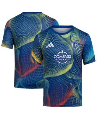 adidas - Big Boys and Girls Blue Sporting Kansas City 2025 United We Play AEROREADY Pre-Match Top