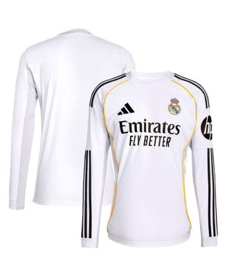 adidas - Men's White Real Madrid 2025/26 Home Replica Long Sleeve Jersey