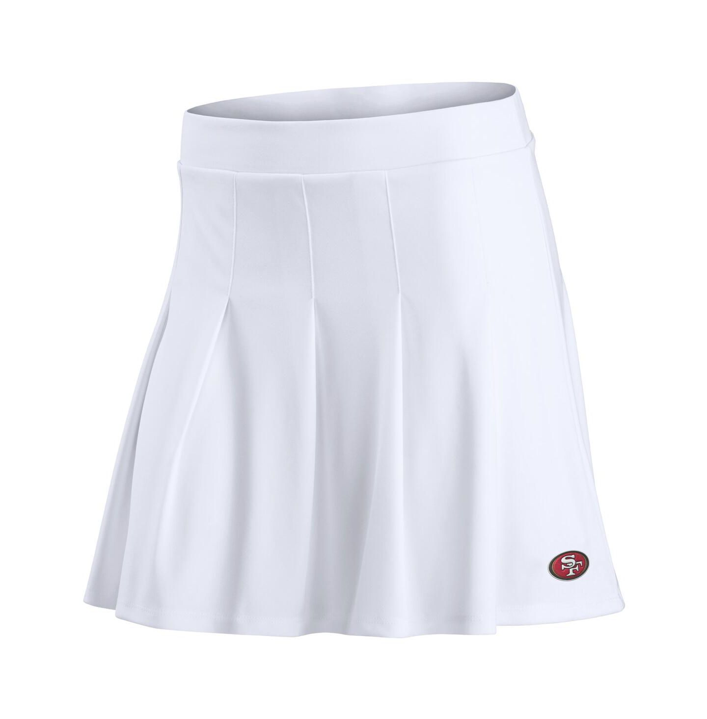 Женская юбка-шорты Fanatics White San Francisco 49ers Primary Logo Tennis Skort — фото 2