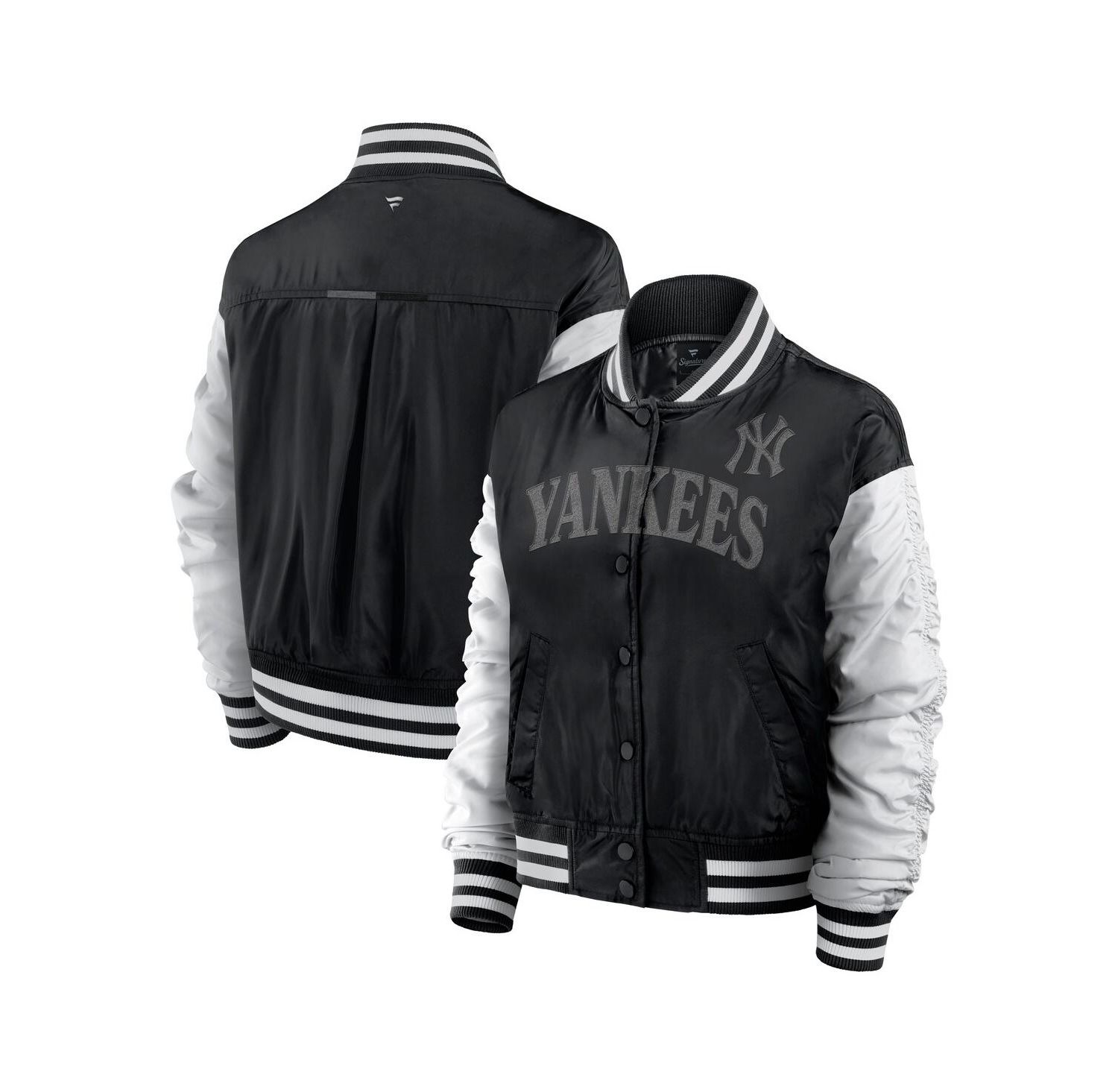Women's Black New York Yankees Elements Wave Full-Snap Jacket