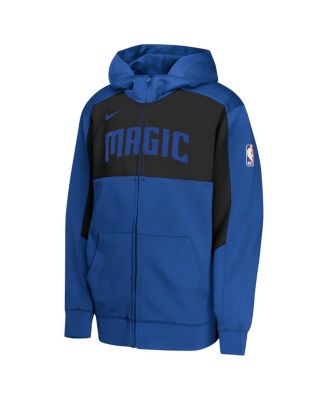 Big Boys and Girls Blue/Black Orlando Magic Authentic On-Court Showtime Performance Full-Zip Hoodie