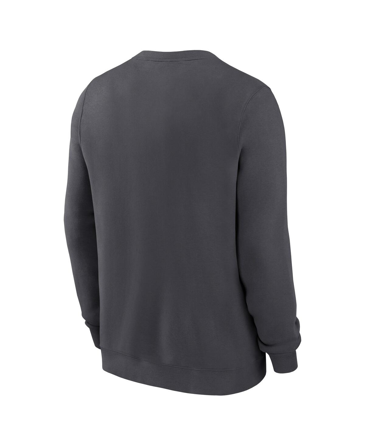 Nike Men's Anthracite Kansas City Chiefs Primetime Club Fleece Pullover Sweatshirt In Gray