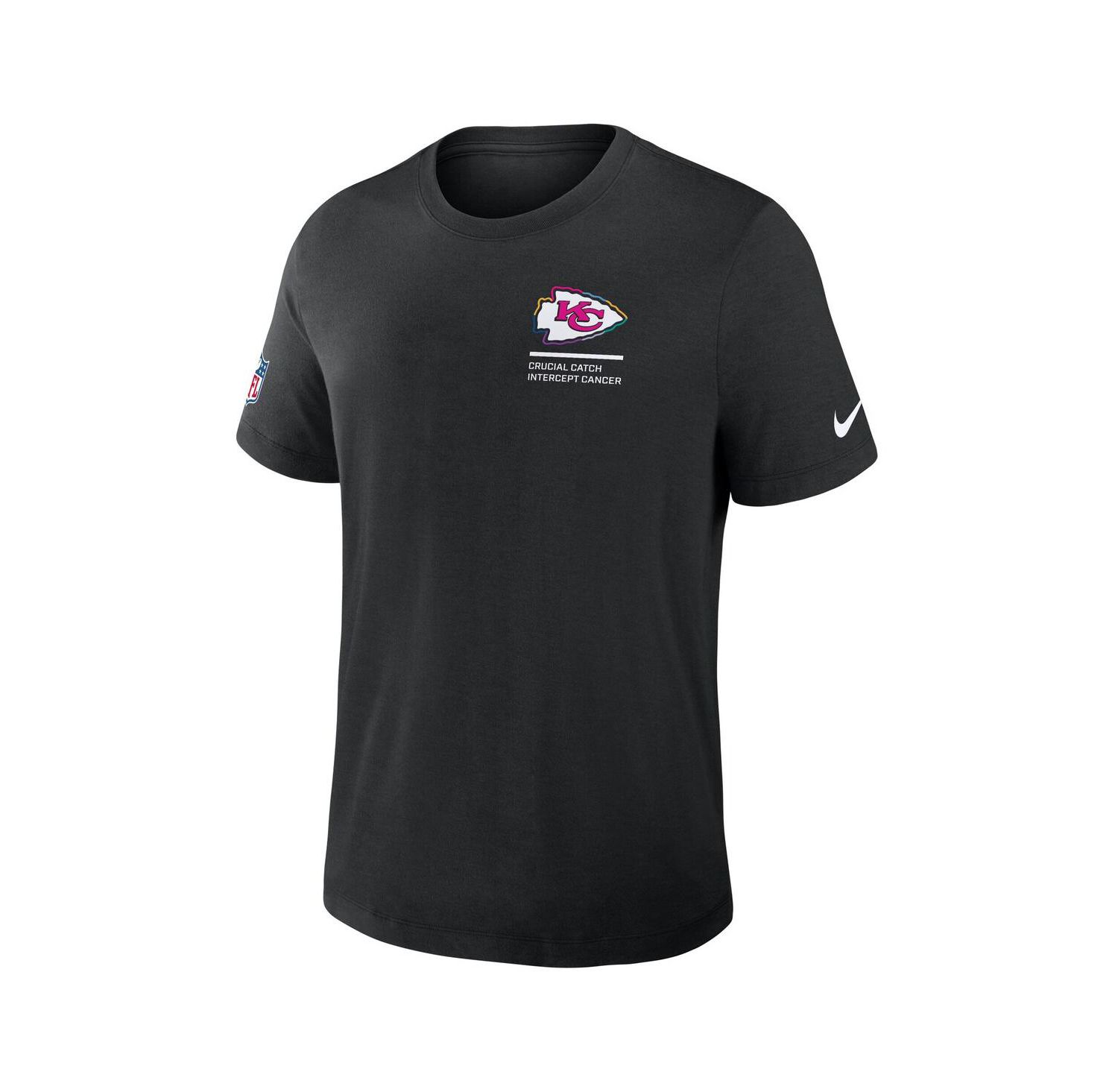 Men's Black Kansas City Chiefs Tall 2025 NFL Crucial Catch Tri-Blend Dri-FIT T-Shirt