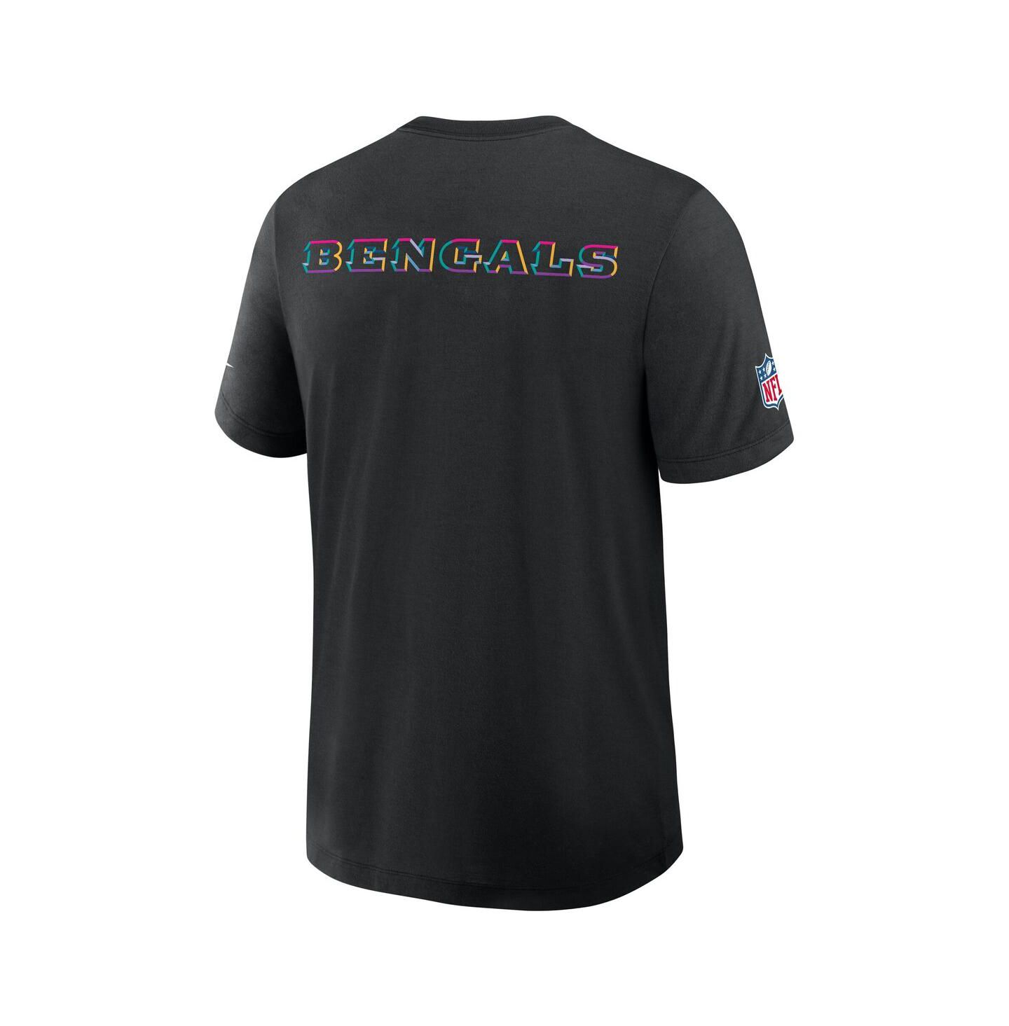 Мужская футболка Nike Black Cincinnati Bengals 2025 NFL Crucial Catch Tri-Blend Dri-FIT — фото 3