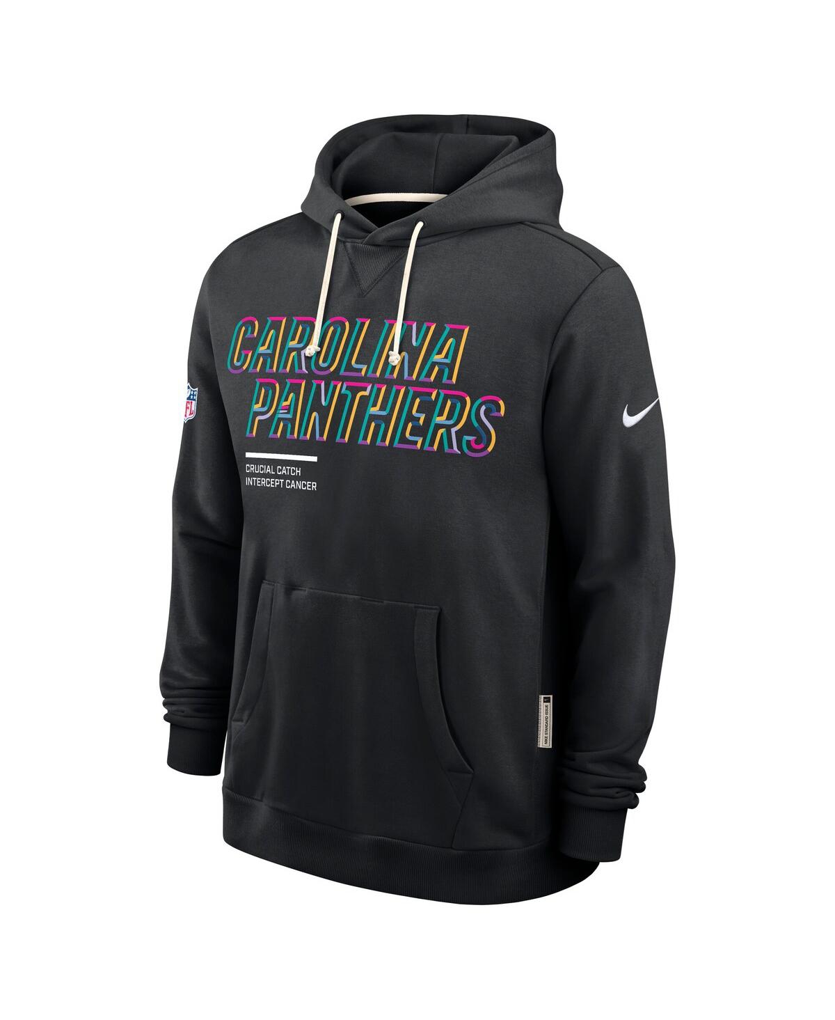 Nike Carolina Panthers Crucial Catch Sideline  Men's Dri-fit Nfl Pullover Hoodie In Black