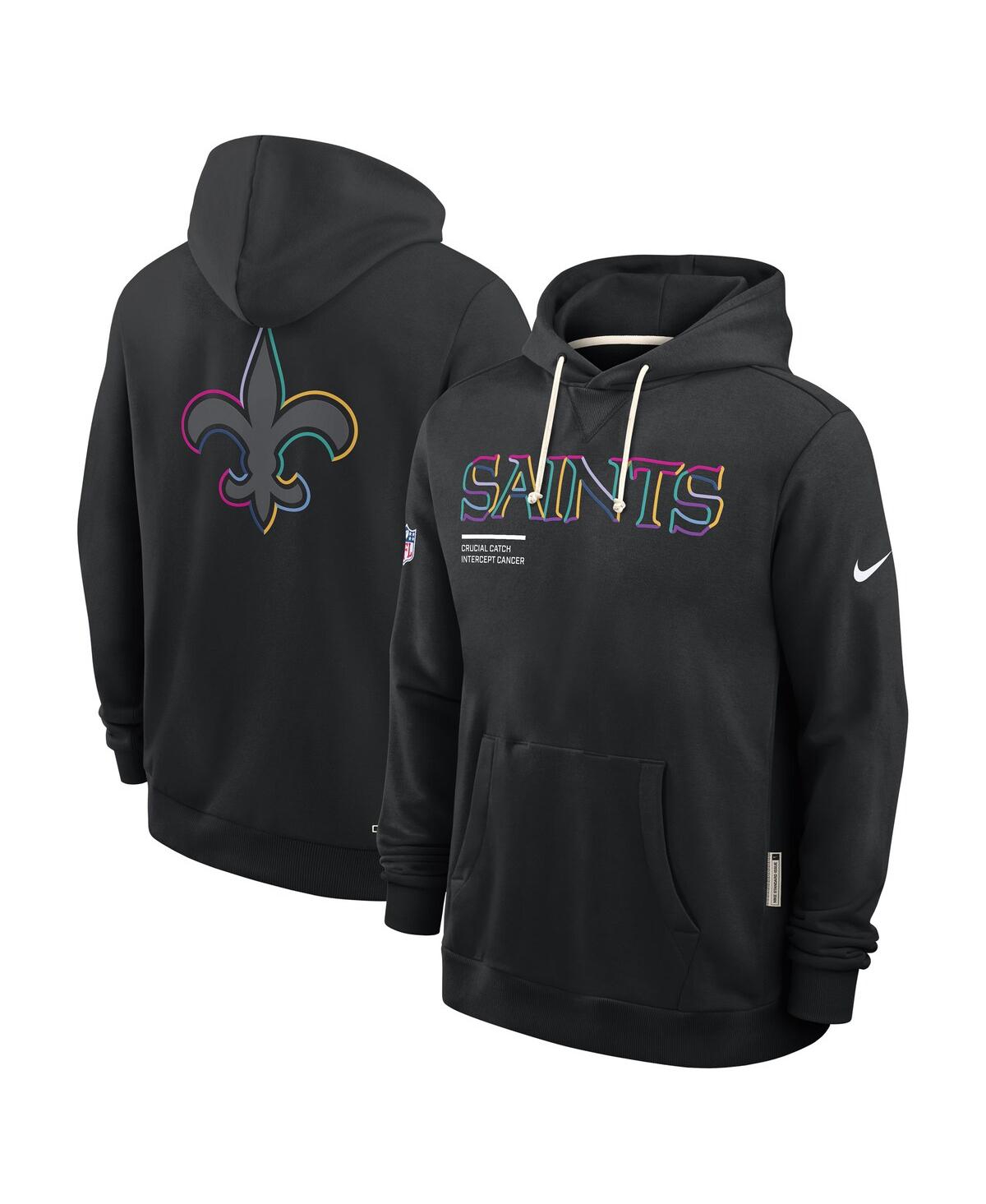 Nike Houston Texans Crucial Catch Sideline  Men's Dri-fit Nfl Pullover Hoodie In Black