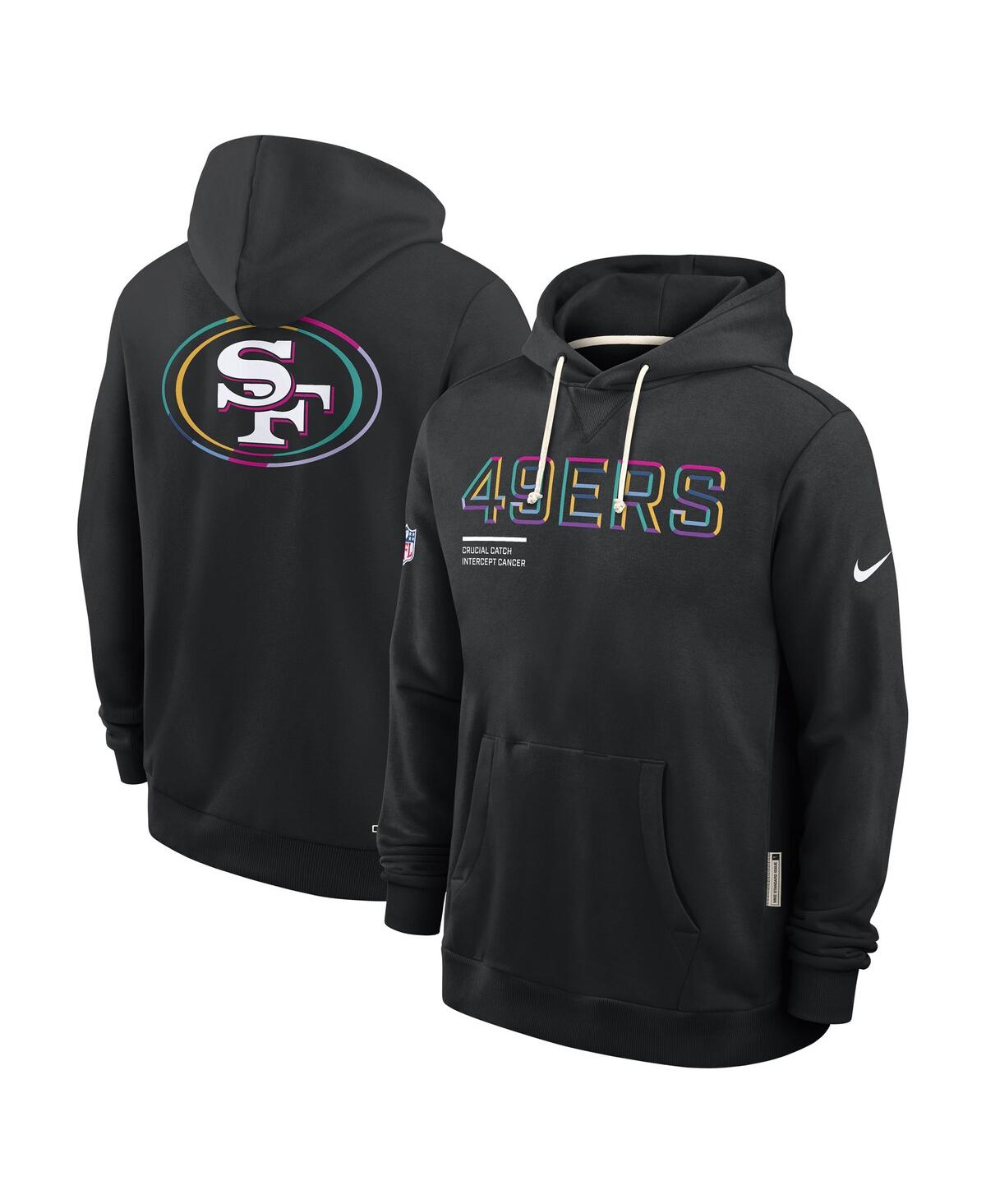 Nike San Francisco 49ers Crucial Catch Sideline  Men's Dri-fit Nfl Pullover Hoodie In Black