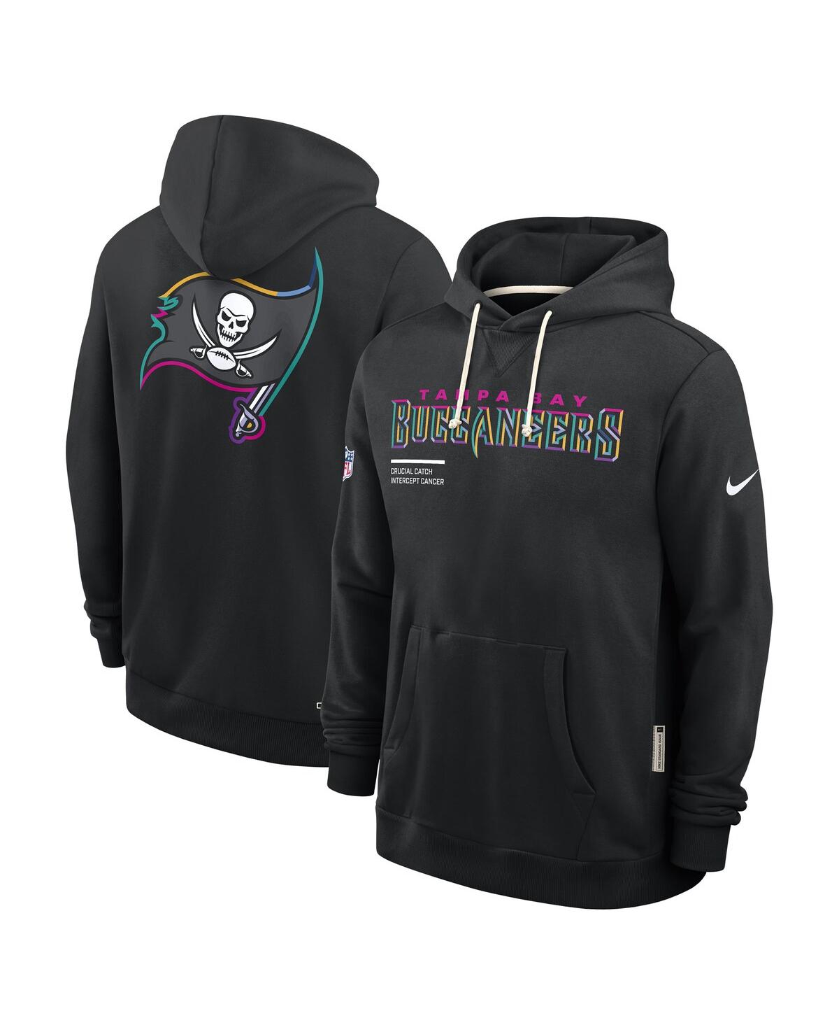 Nike Houston Texans Crucial Catch Sideline  Men's Dri-fit Nfl Pullover Hoodie In Black