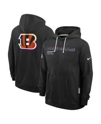 Men's Black Cincinnati Bengals 2025 NFL Crucial Catch Sideline Standard Issue Dri-FIT Hoodie