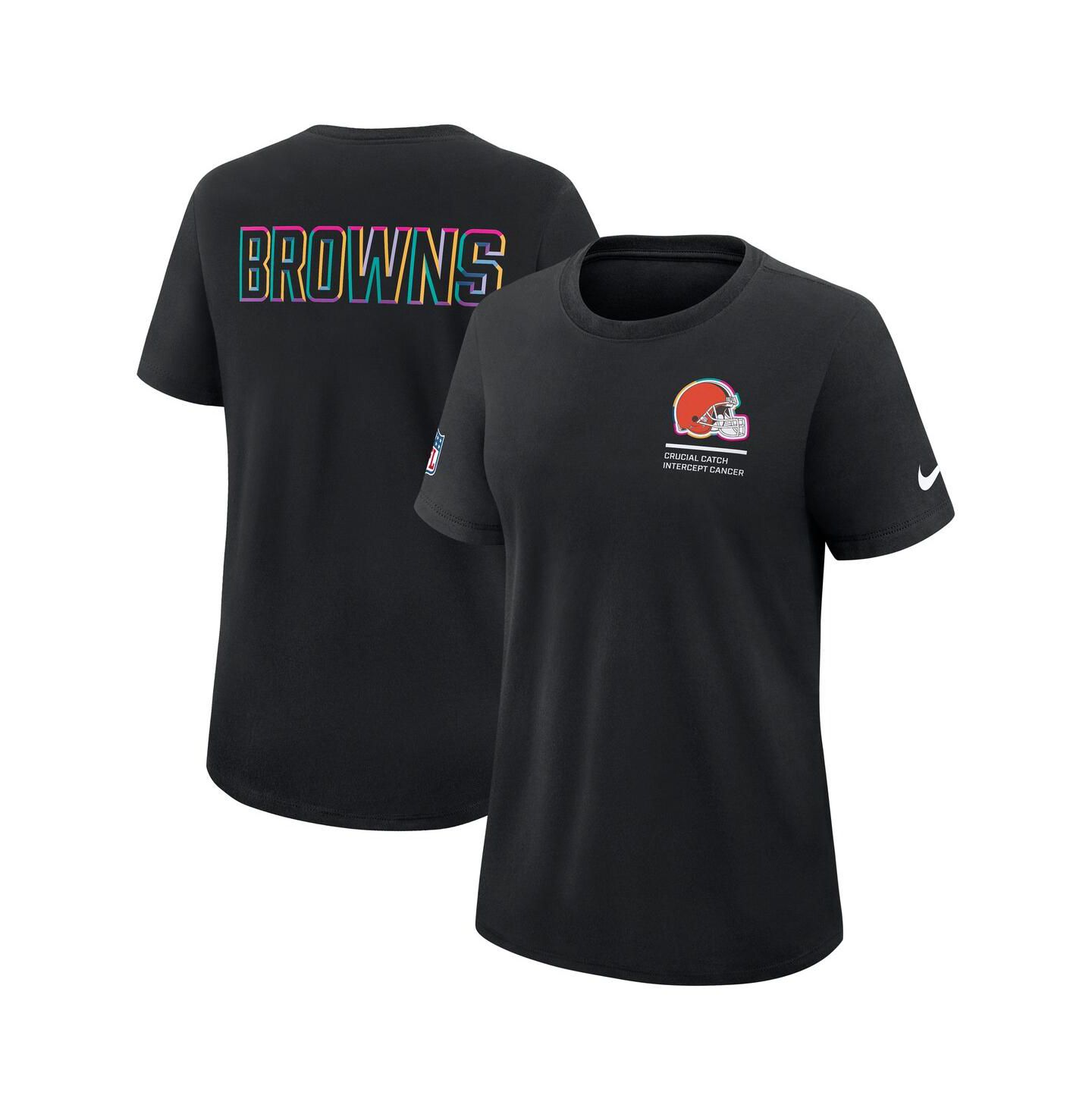 Женская футболка Nike Black Cleveland Browns 2025 NFL Crucial Catch Tri-Blend Dri-FIT — фото 4