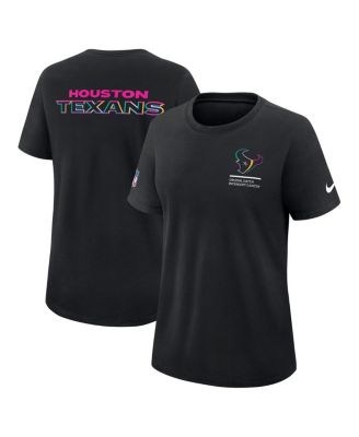 Women's Black Houston Texans 2025 NFL Crucial Catch Tri-Blend Dri-FIT T-Shirt