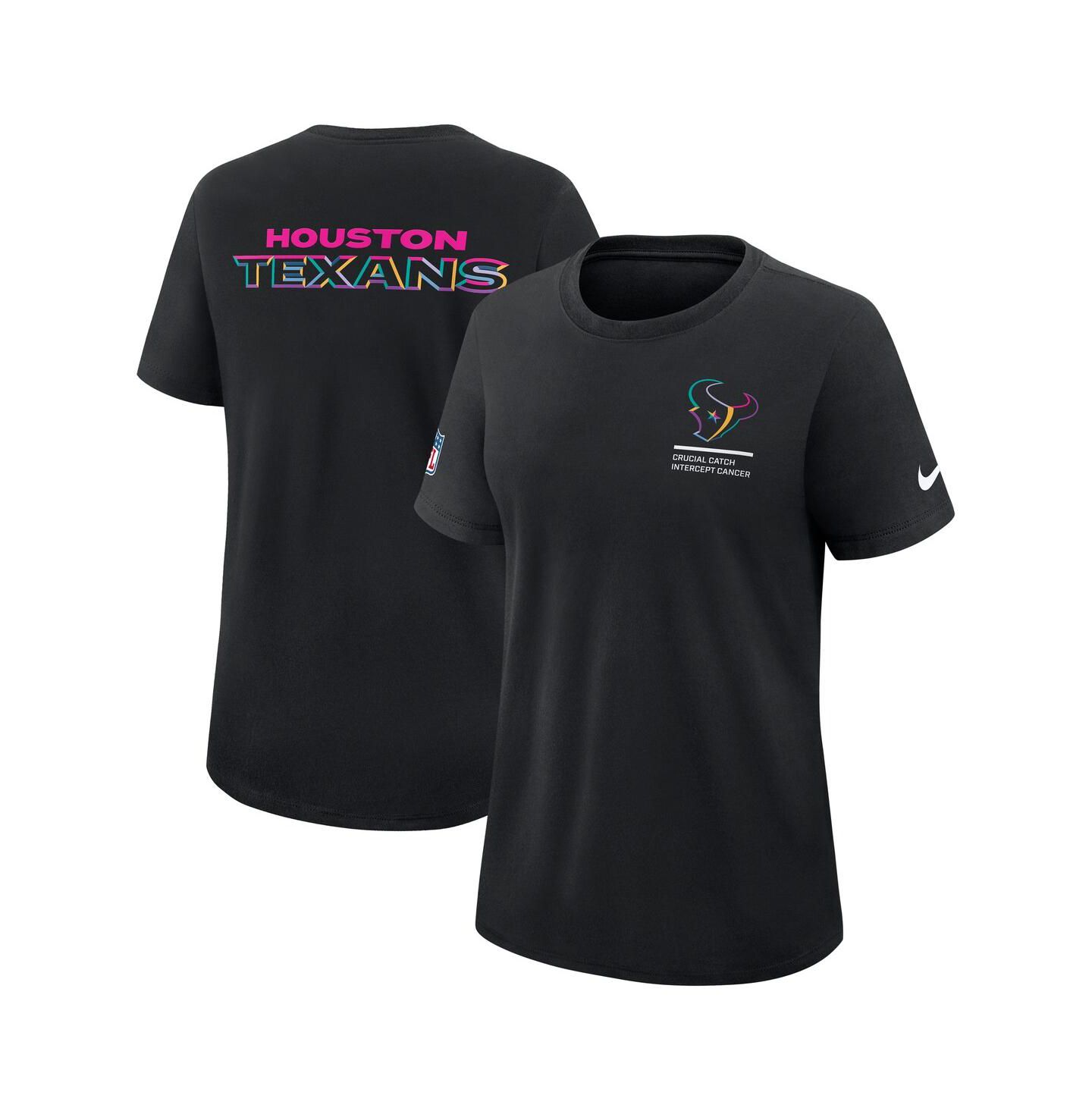 Женская футболка Nike Black Houston Texans 2025 NFL Crucial Catch Tri-Blend Dri-FIT — фото 4